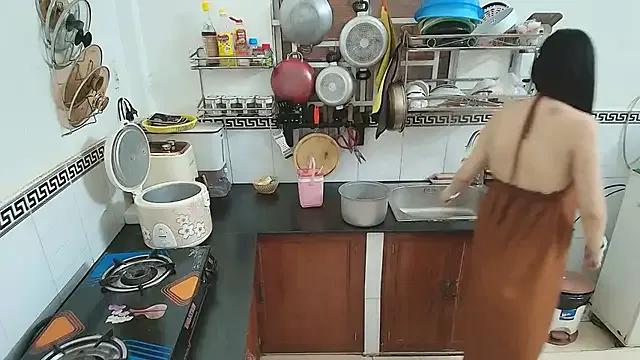 Mie_baby2k — Naked wearing only an apron